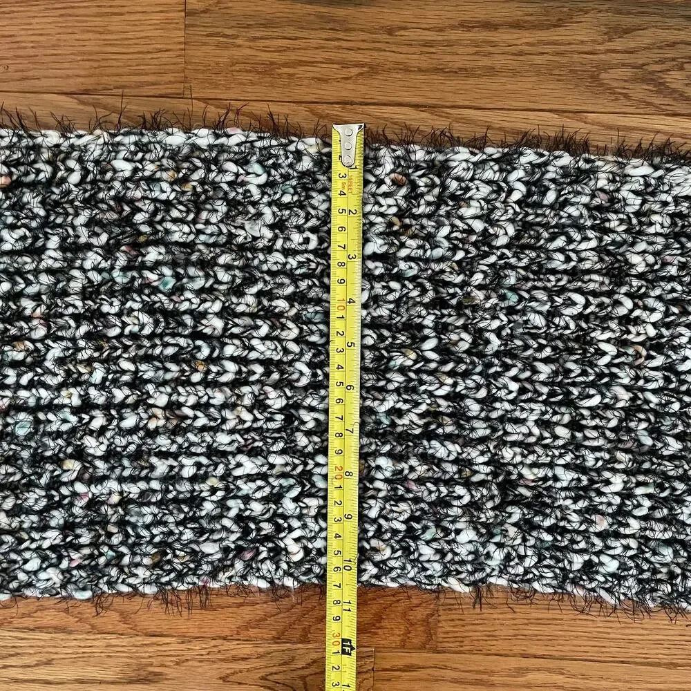 Steve Madden Infinity Scarf Womens OS White Black Pink Eyelash Knit Cozy Soft